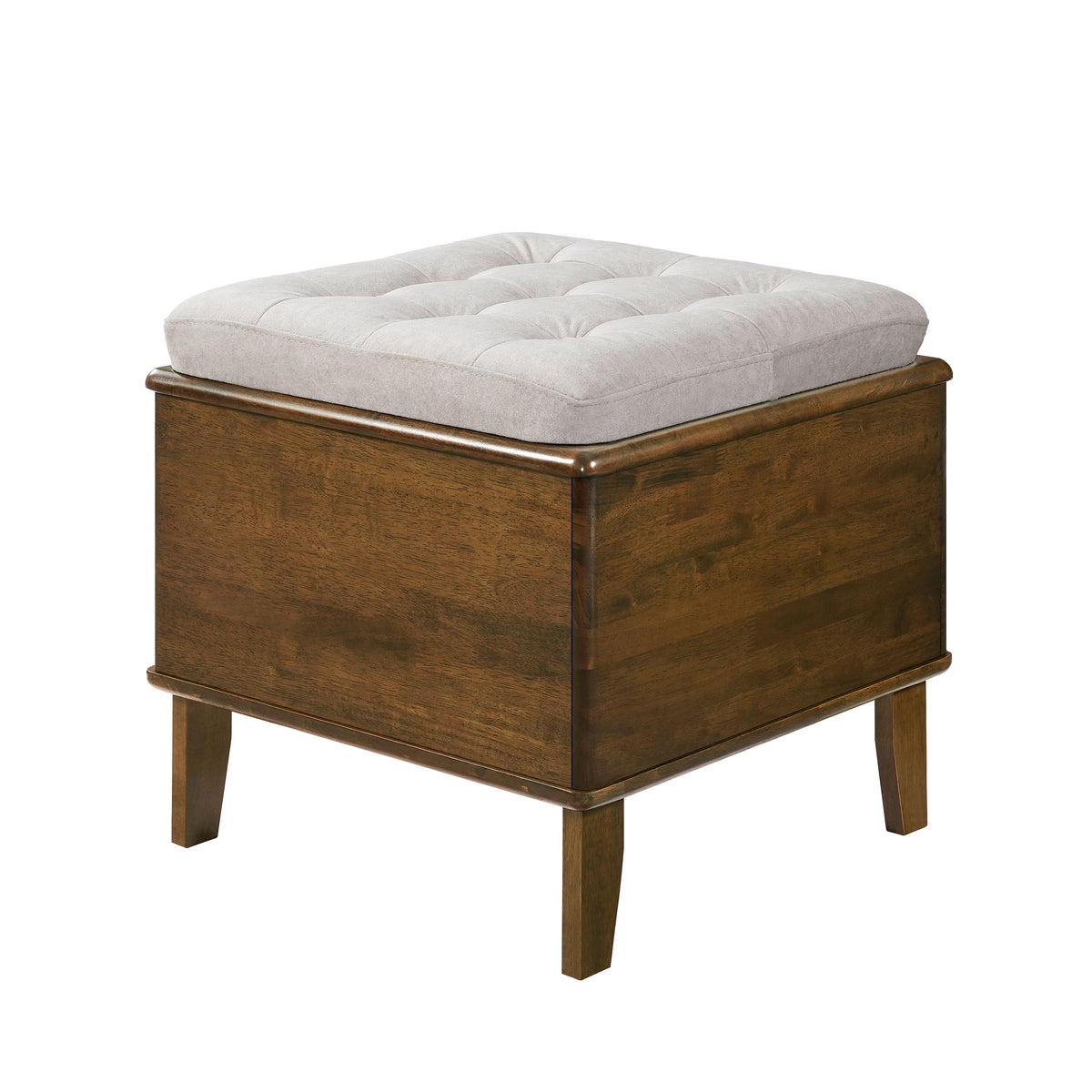 Aprilso Walnut Cat Bed Ottoman with Cushioned Top & Hideaway Nook - product image 9