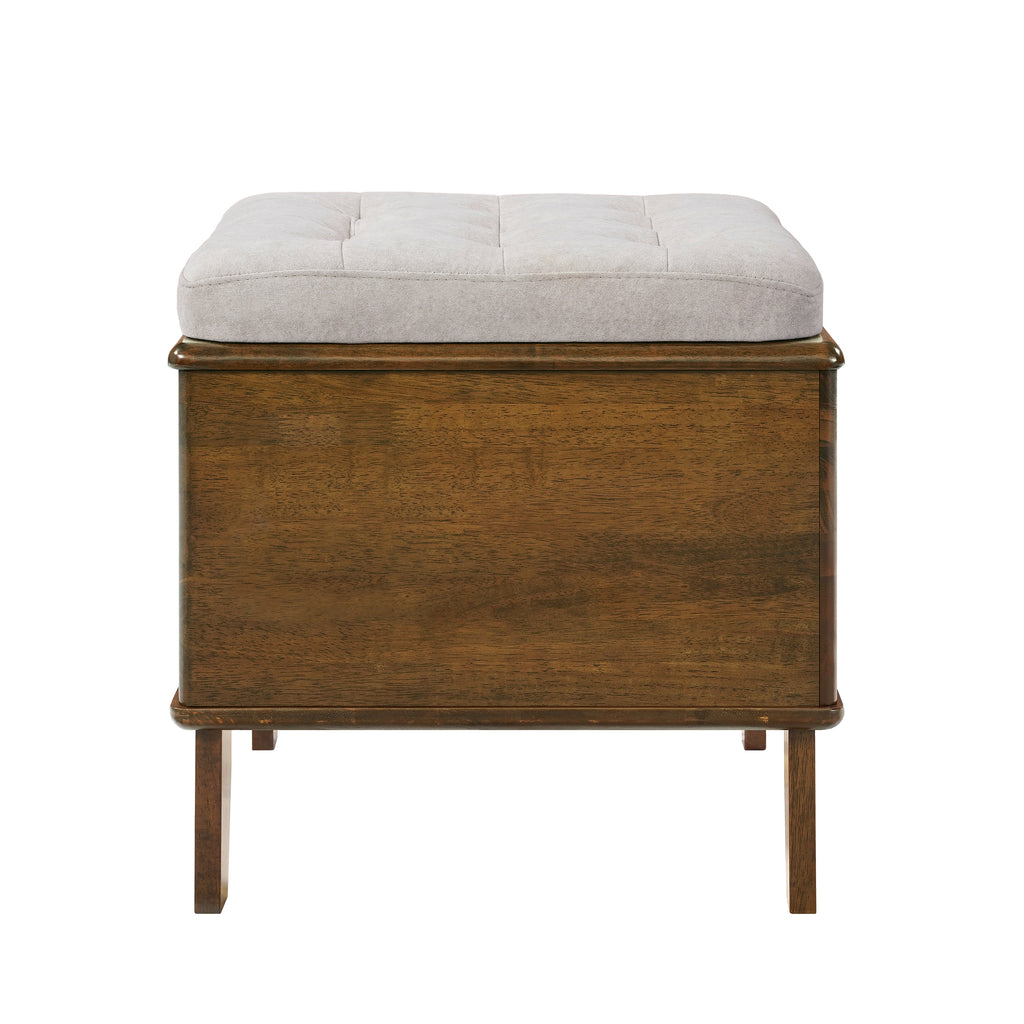 Aprilso Walnut Cat Bed Ottoman with Cushioned Top & Hideaway Nook - product image 10