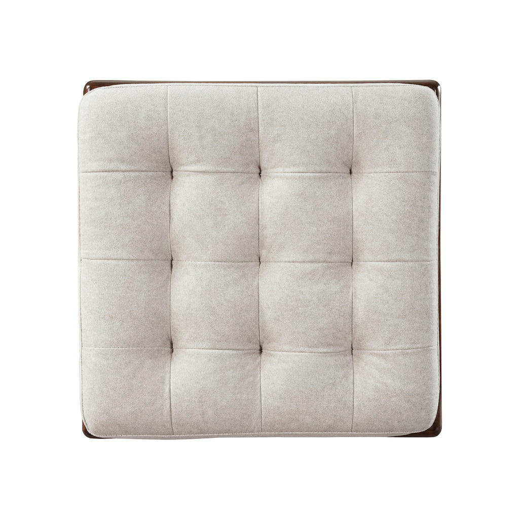 Aprilso Walnut Cat Bed Ottoman with Cushioned Top & Hideaway Nook - product image 11