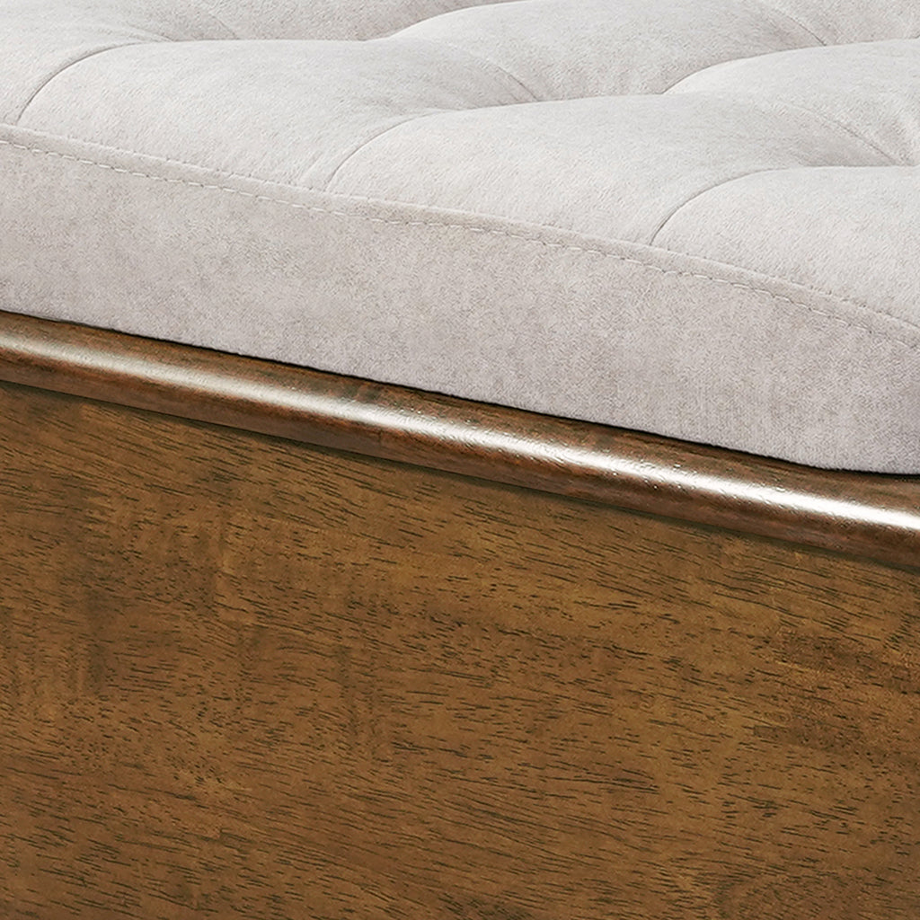 Aprilso Walnut Cat Bed Ottoman with Cushioned Top & Hideaway Nook - product image 13