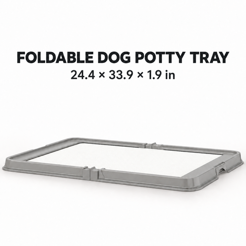 Aprilso Foldable Dog Potty Tray with Wall Guard & 3 Pee Pads - product image 2